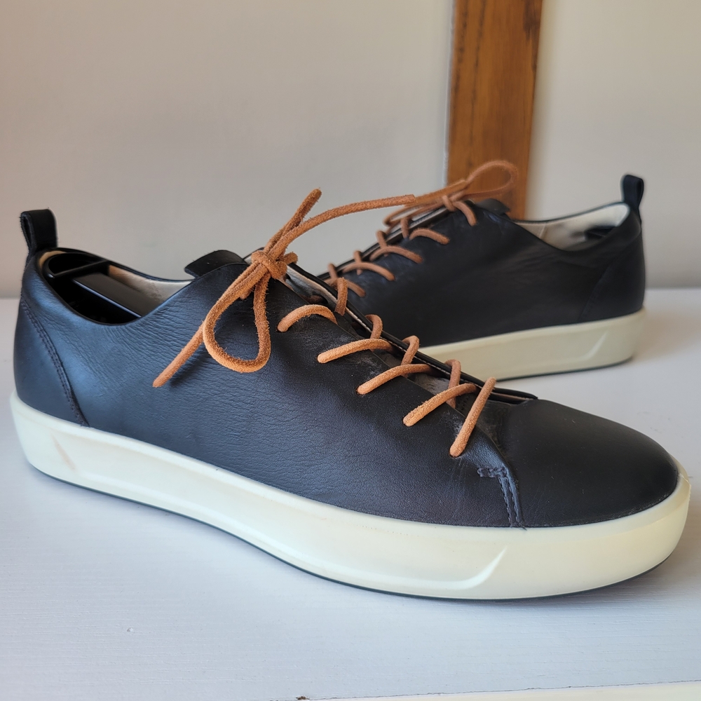 Ecco Black Leather Sneakers Size 9